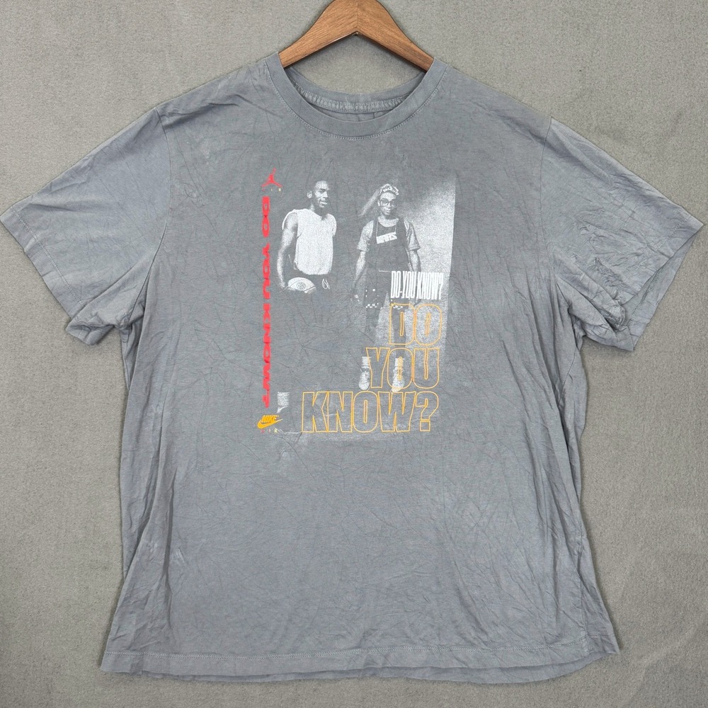 Jordan Spike Lee Mars Blackmon Graphic Shirt Men XL/2XL Gray Streetwear Athletic